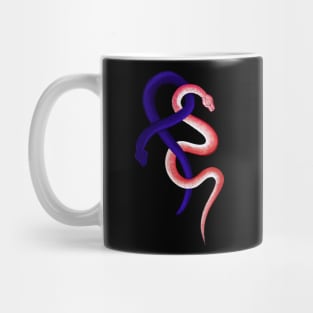 Two little snakes cuddling up together Mug